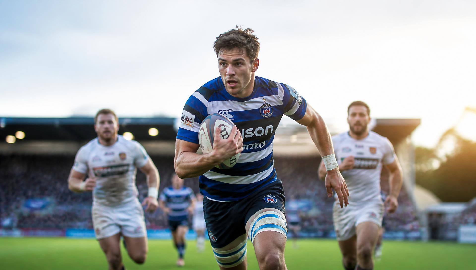 Giocatore di rugby in azione
